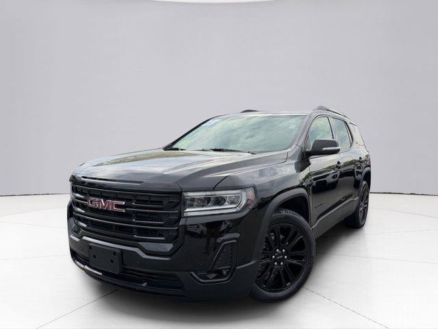 2023 GMC Acadia SLT in Ebony Twilight Metallic — front three-quarter view