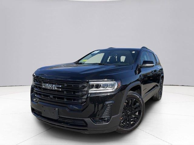 2023 GMC Acadia SLT in Ebony Twilight Metallic — front three-quarter view