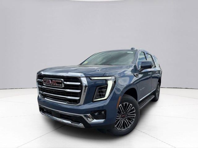 2026 GMC Yukon Elevation in Downpour Metallic — front three-quarter view
