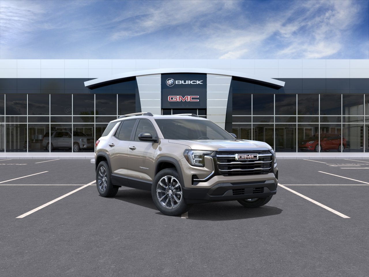 2027 GMC Terrain AWD Elevation in Riverstone Metallic — front three-quarter view