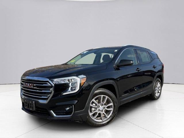 2024 GMC Terrain SLT in Ebony Twilight Metallic — front three-quarter view